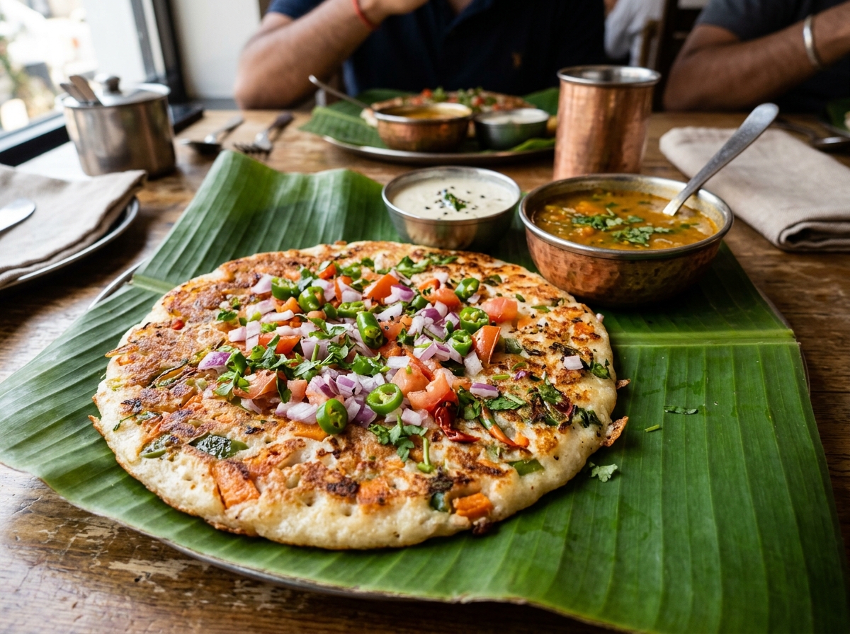 Authentic Fluffy Uttapam at 99 Dosa Xpress Kolkata
